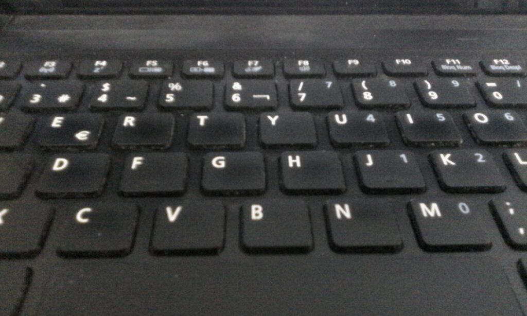 keyboard for a Google account security checkup
