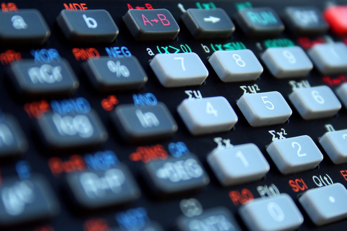 calculator used to review bank fees