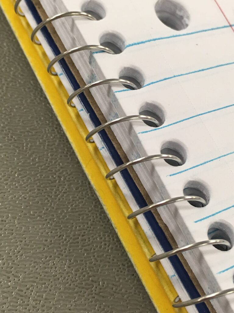 subscription checklist on a notebook