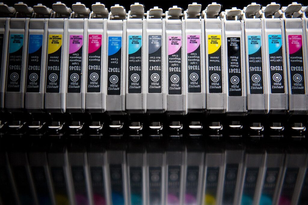 save printer ink illustration