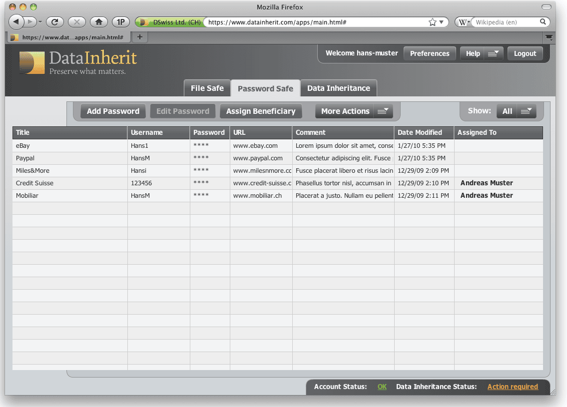 family password manager