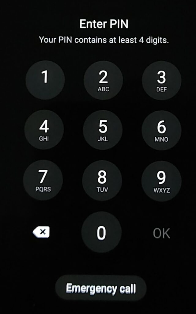 A smartphone lock screen used to illustrate phone privacy settings