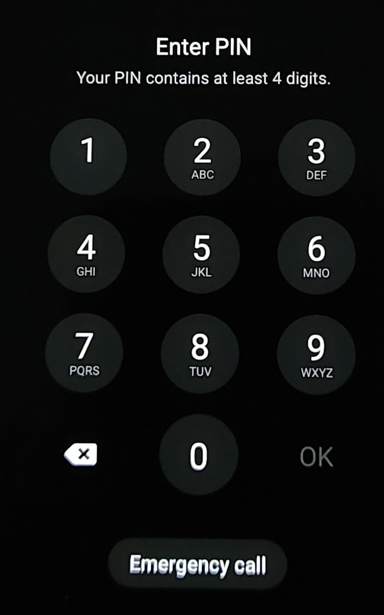 A smartphone lock screen used to illustrate phone privacy settings