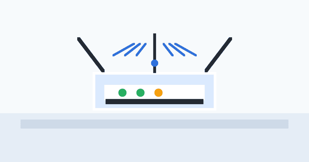 home Wi-Fi router with antennas placed for stronger signal