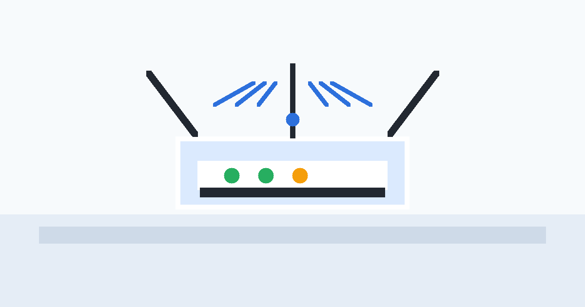 home Wi-Fi router with antennas placed for stronger signal