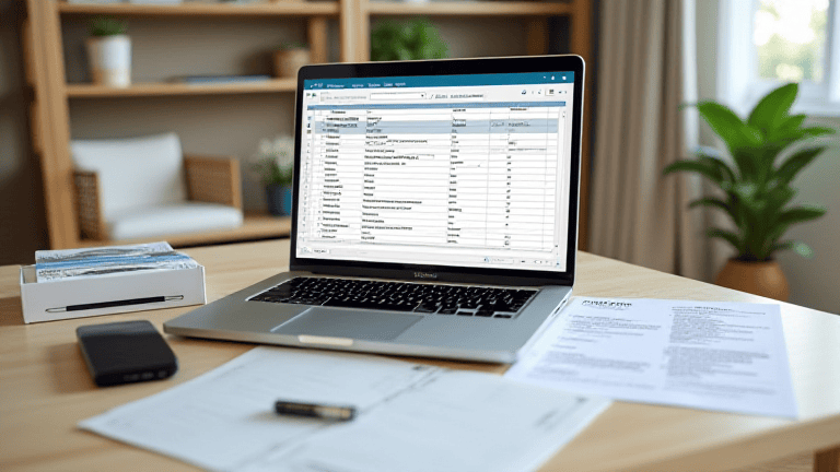 home inventory spreadsheet with receipts