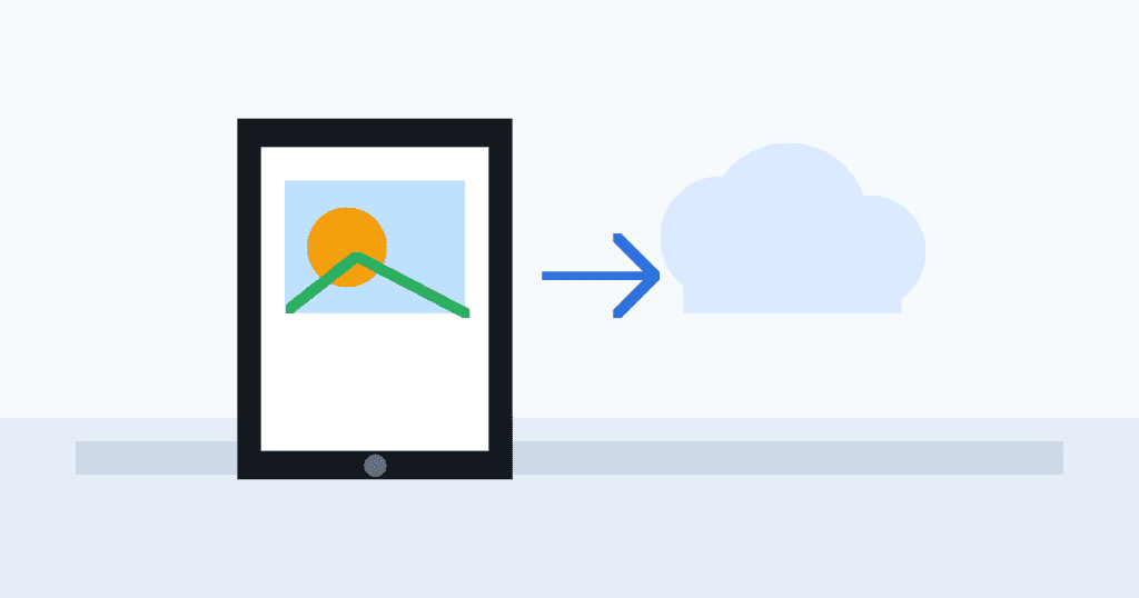 phone photo gallery uploading organized pictures to cloud storage