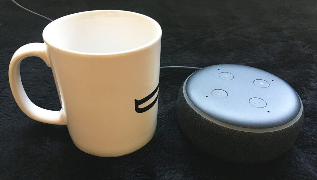 smart speaker on a table for privacy settings checklist