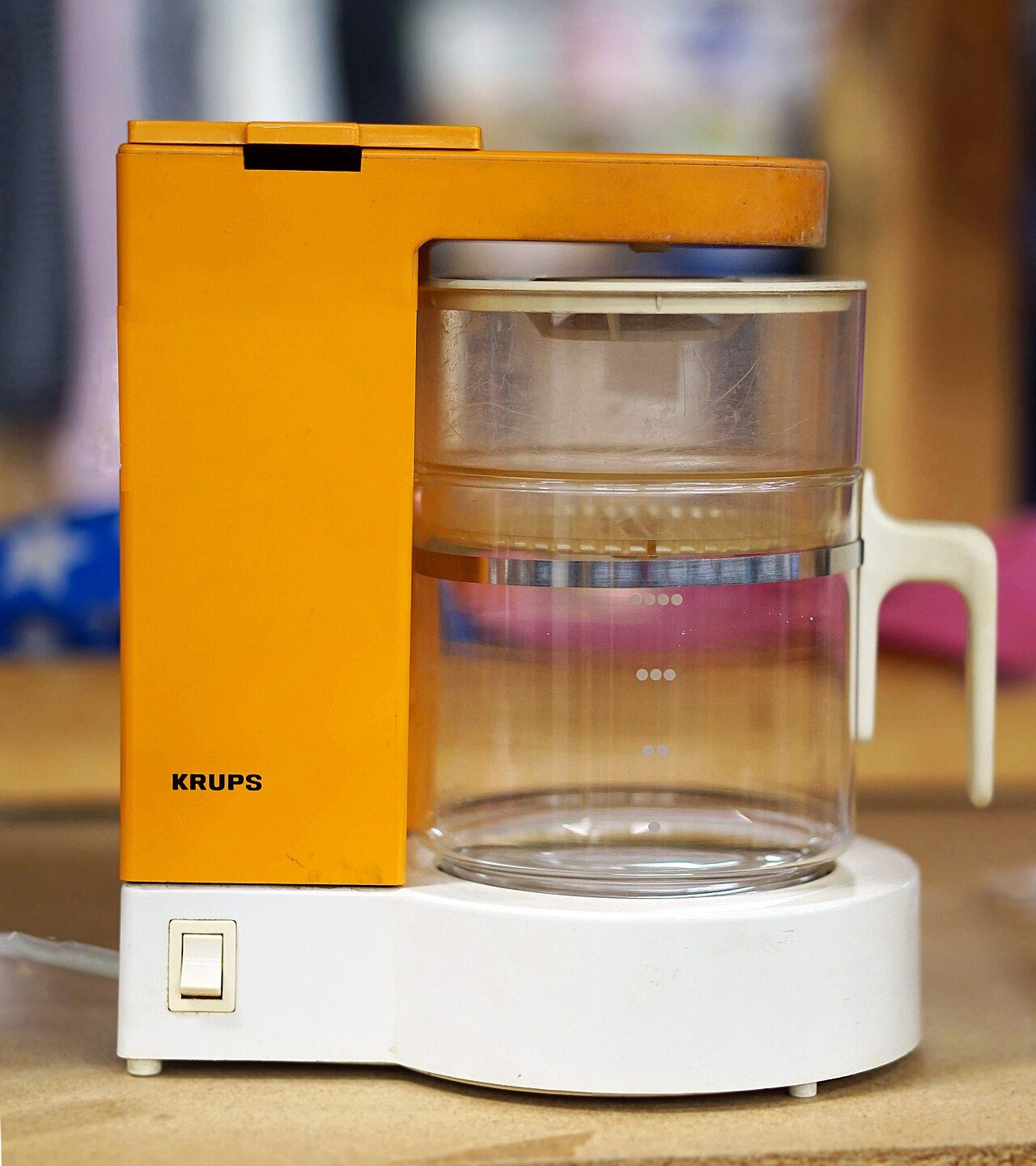 Kitchen coffee maker ready to descale a coffee maker